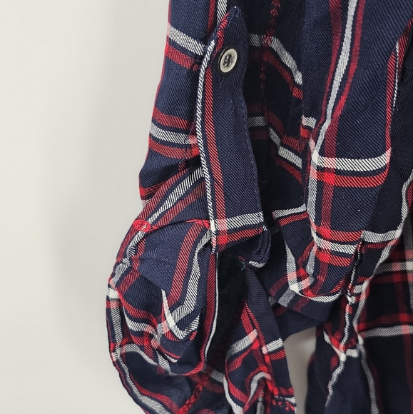 Westbound Navy Blue Plaid Button-Down Shirt Size XL - Picture 4 of 9